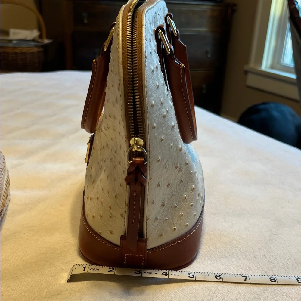 Dooney & Bourke ostrich zip zip satchel - Picture 3 of 10